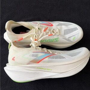 Brooks Women's White and Neon Running Shoes